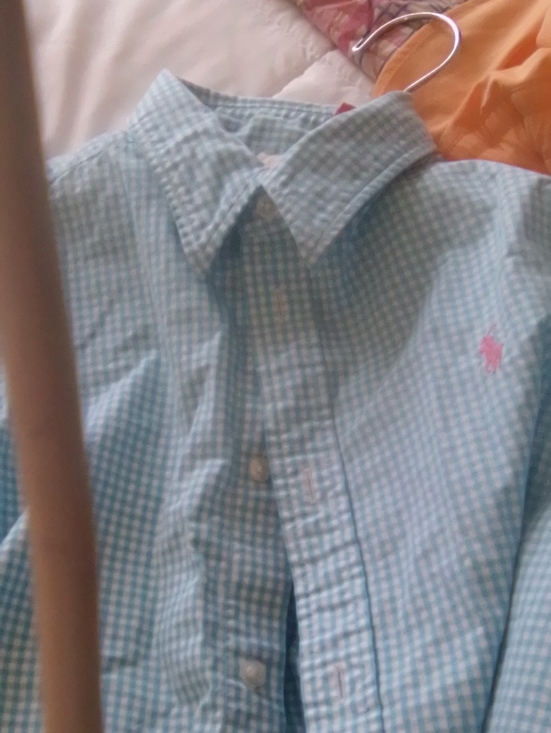 Ralph Lauren Other - ORalph Lauren Blue Gingham Button-Up Blouse